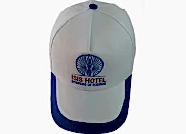 5 Panel Beyaz Mavi Şapka